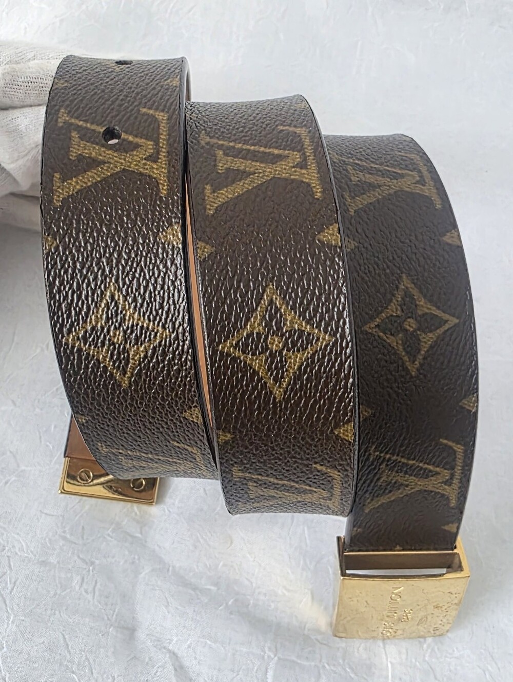 Auth Louis Vuitton Monogram Reversible Belt